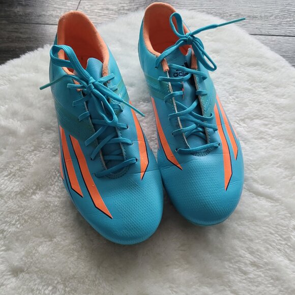 Adidas F30 TRX FG Firm Ground Soccer Cleats Samba Blue/ Glow Orange/Purple Sz 7 - Picture 3 of 12